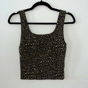 Forever 21 leopard green crop top